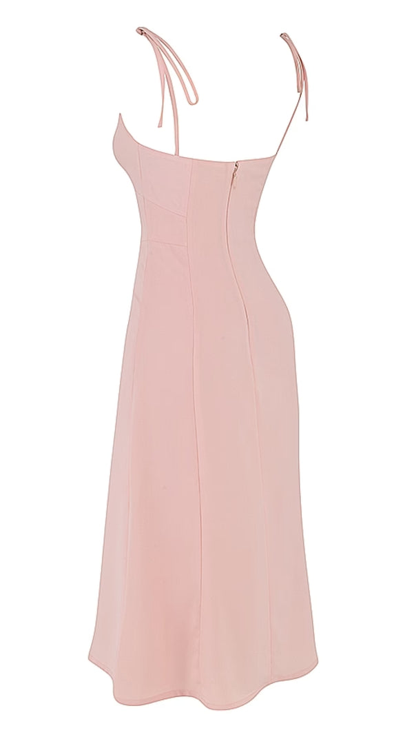 AIIZIE BLUSH SLIT MIDI SUN DRESS - product image