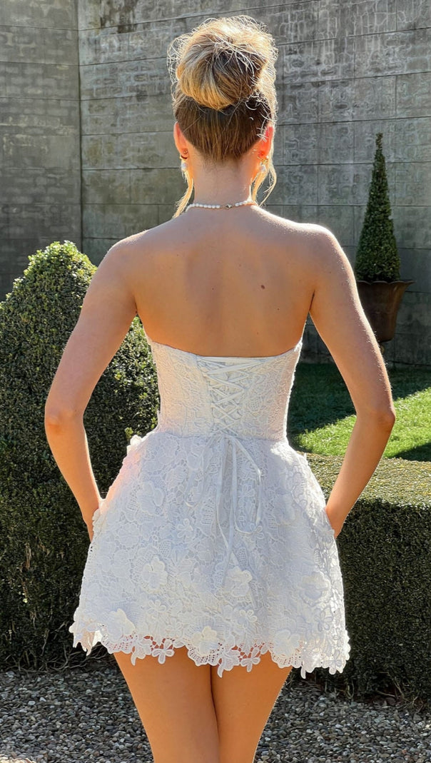 AIIZIE LEONA MINI DRESS - IVORY - product image
