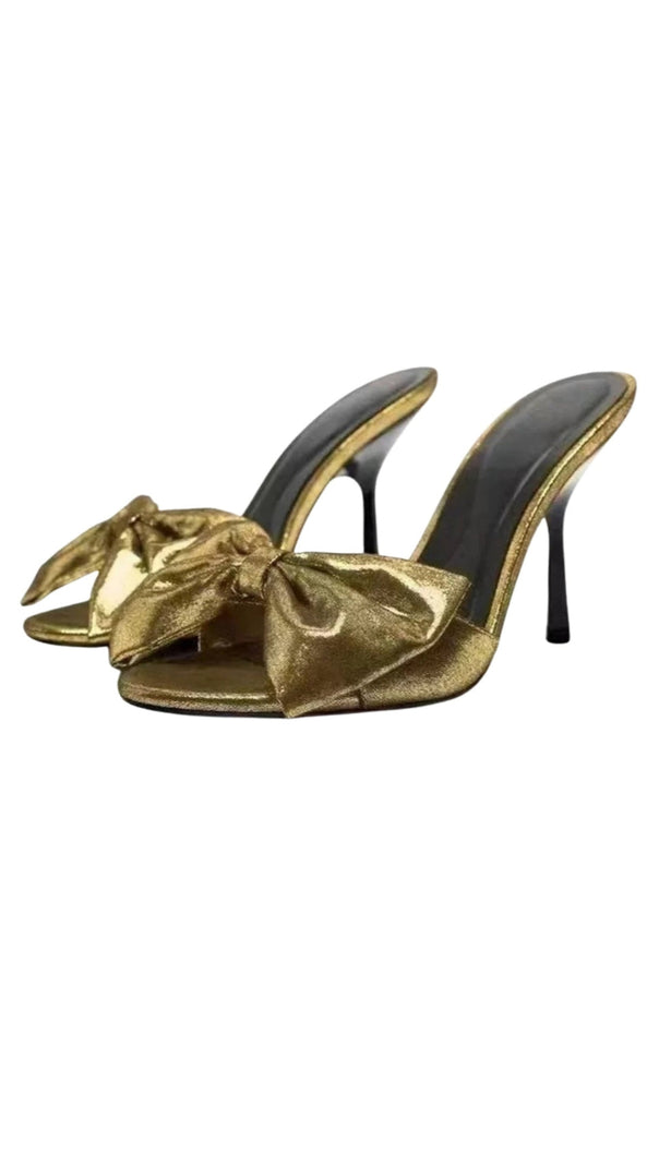 AIIZIE High Heel with bow -gold - product image