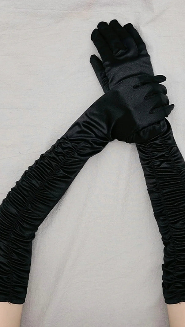 AIIZIE ROZEENA LONG PLEAT GLOVES - product image