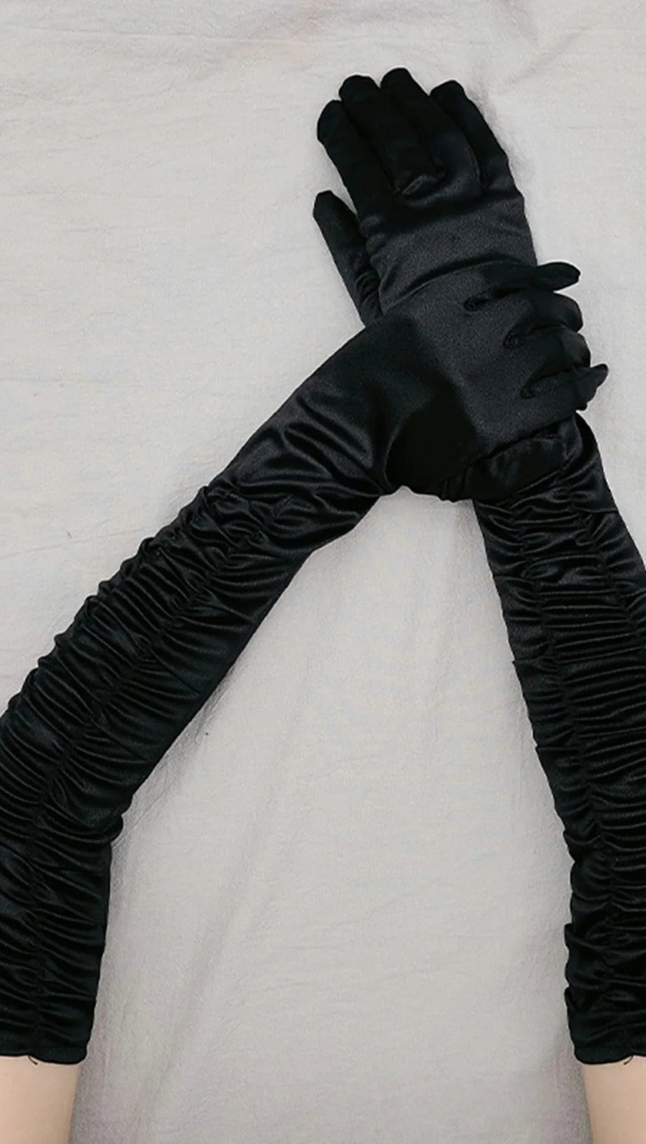 GUANTI LUNGHI A PIEGHE ROZEENA