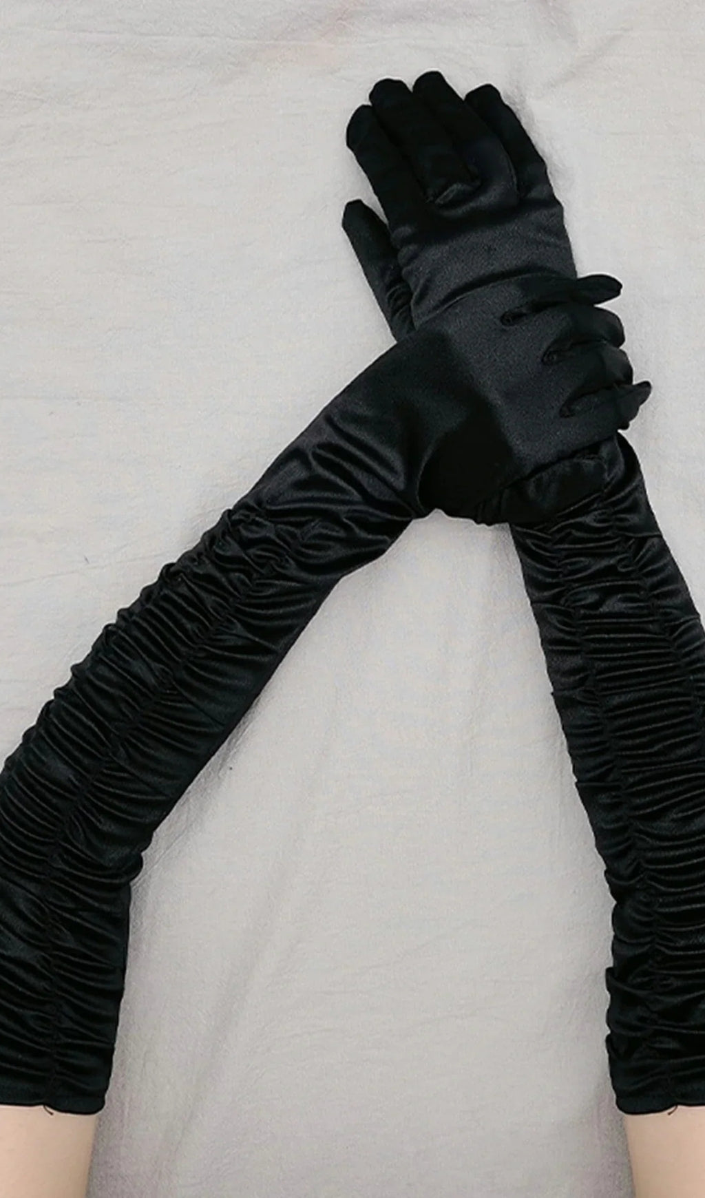 GUANTI LUNGHI A PIEGHE ROZEENA