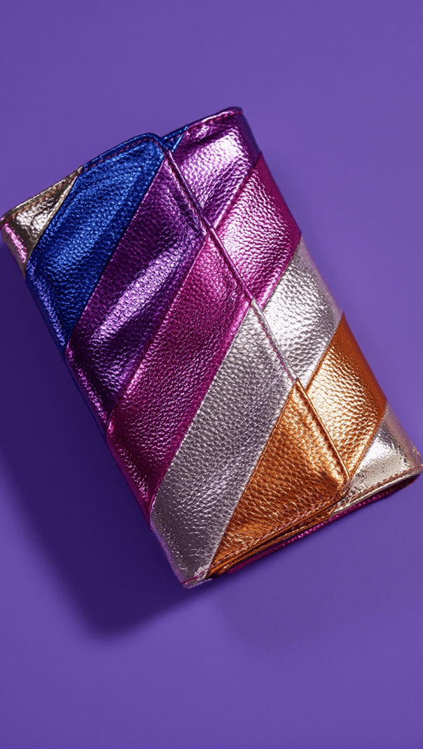 AIIZIE ISKRA METALLIC LEATHER CLUTCH - product image