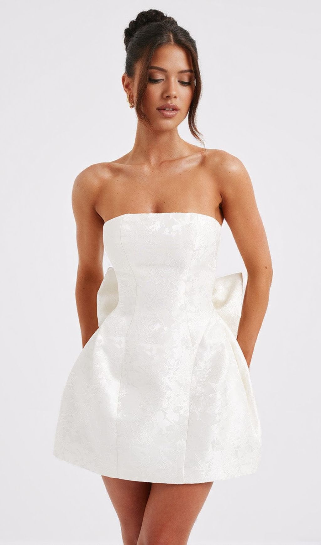 AIIZIE ELENORA MINI DRESS - IVORY - product image