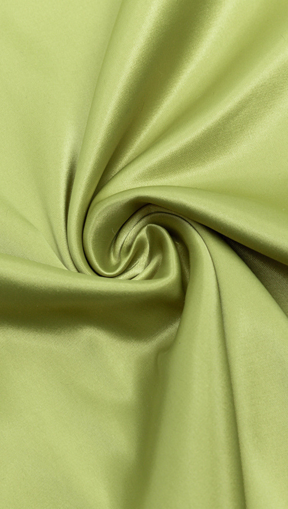SATIN ONE - SHOULDER MIDI DRESS IN LIME GREEN