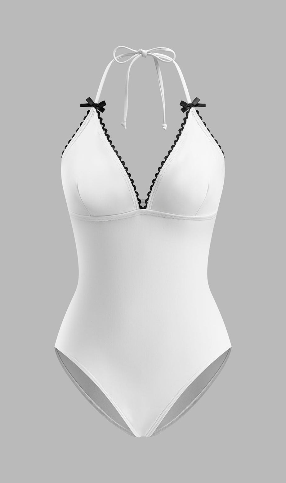 Costume da bagno con fiocco e dettaglio sul petto