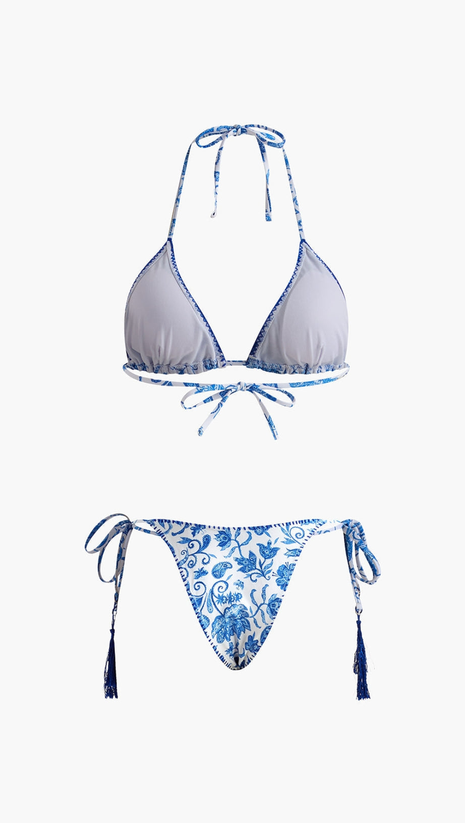 BIKINI CON SPALLINE REGOLABILI E NAPPE STAMPATE
