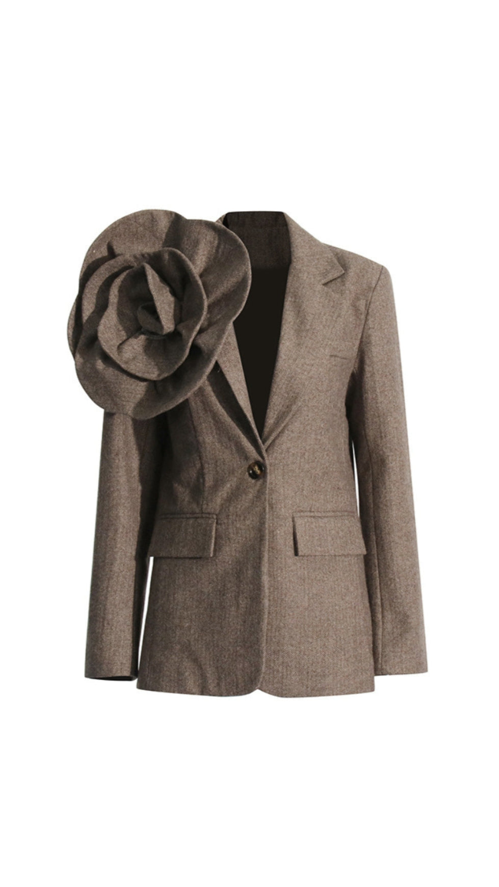 AIIZIE SADA FLOWER BLAZER - BROWN - product image