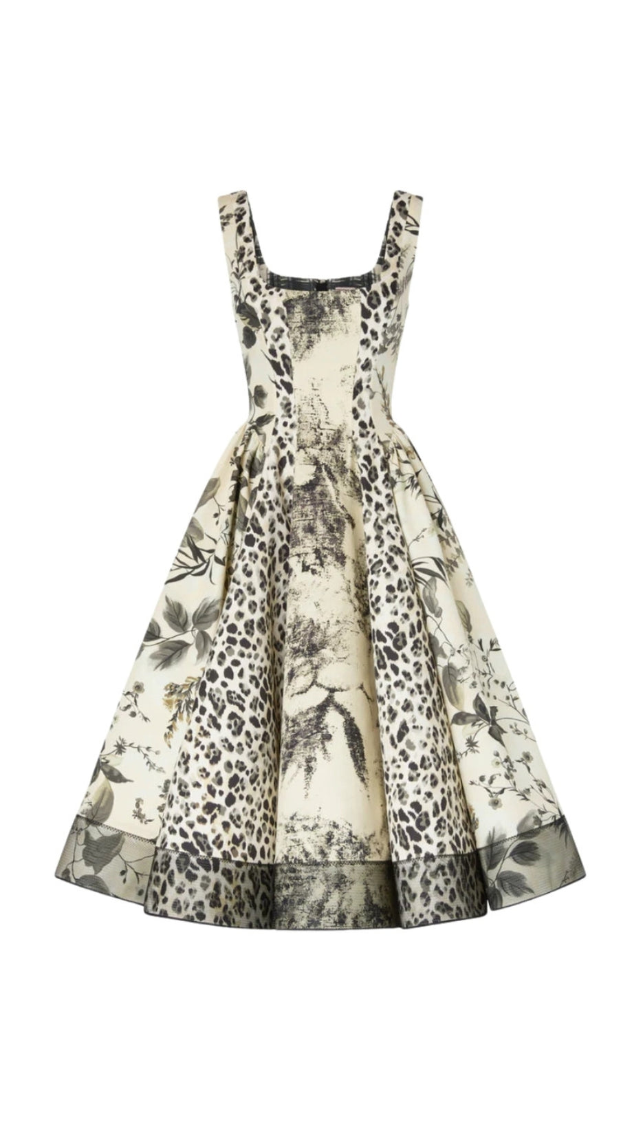 ABITO MIDI PLISSETTATO CON STAMPA LEOPARDATA MAGGIE