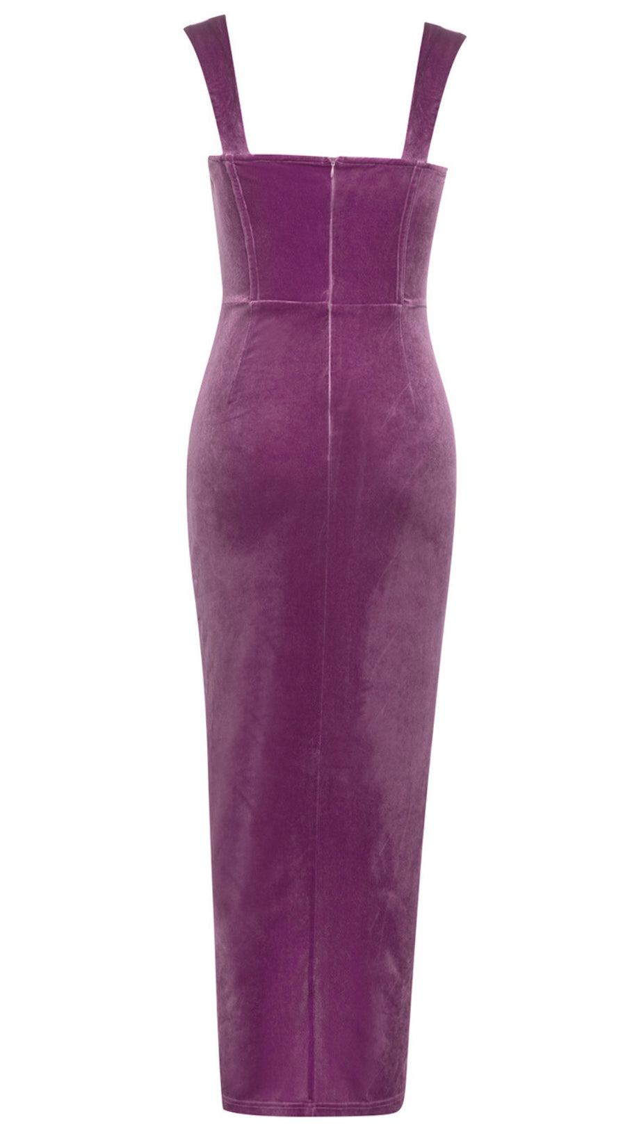 Samtspitze – Besetztes Korsett-Midikleid in Lila