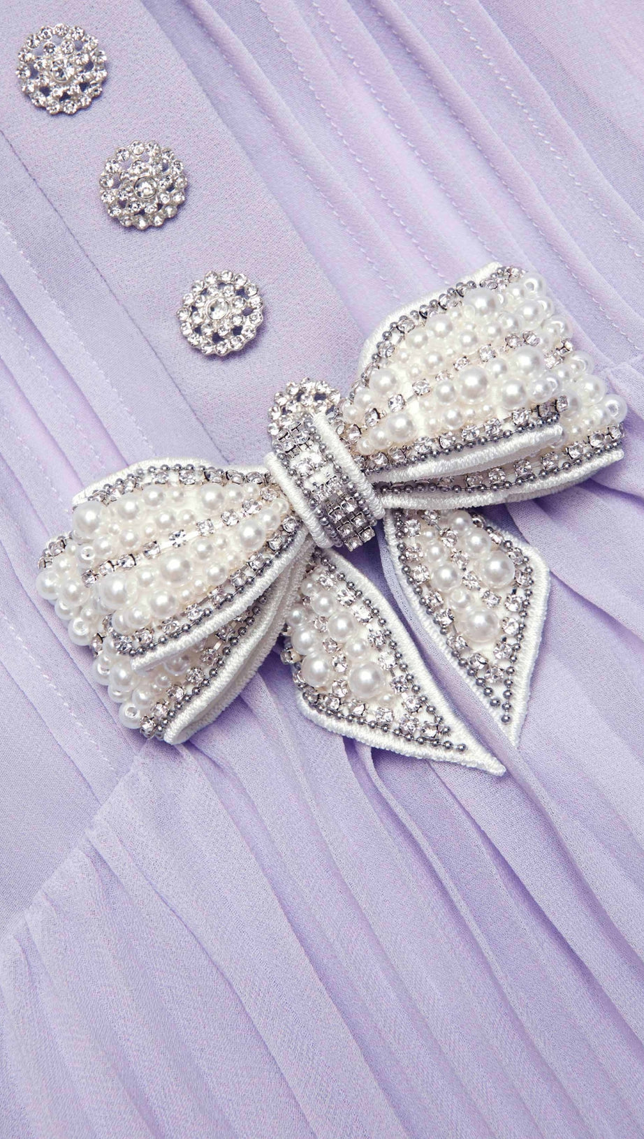 LILAC CHIFFON RUFFLE MAXI DRESS