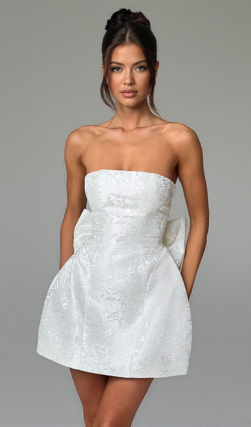 AIIZIE ELENORA MINI DRESS - IVORY - product image