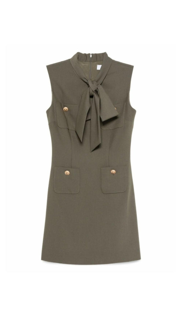 AIIZIE RACHEL GREEN BOW TWILL MINI DRESS - product image