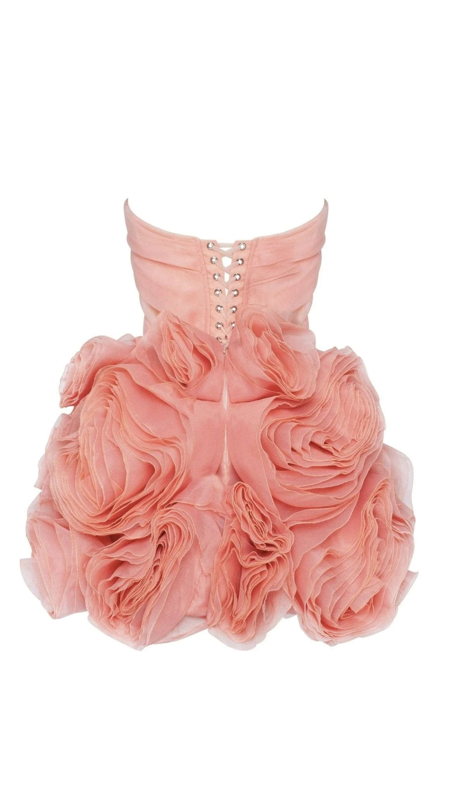 GEORGIA APPLIQUÉD ORGANZA CORAL MINI DRESS