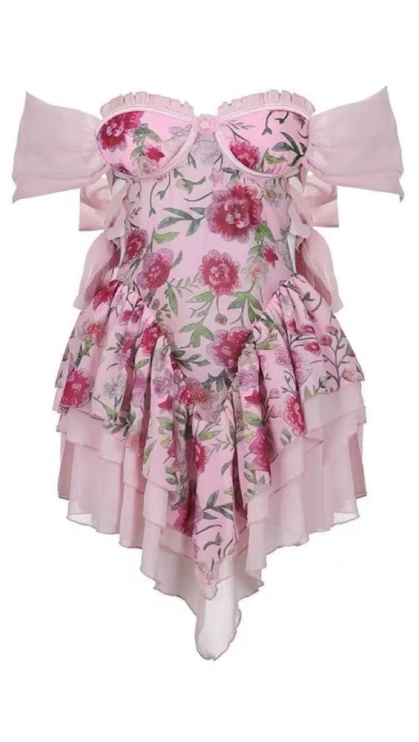 AIIZIE THE ROSETTA SILK MINI DRESS - product image