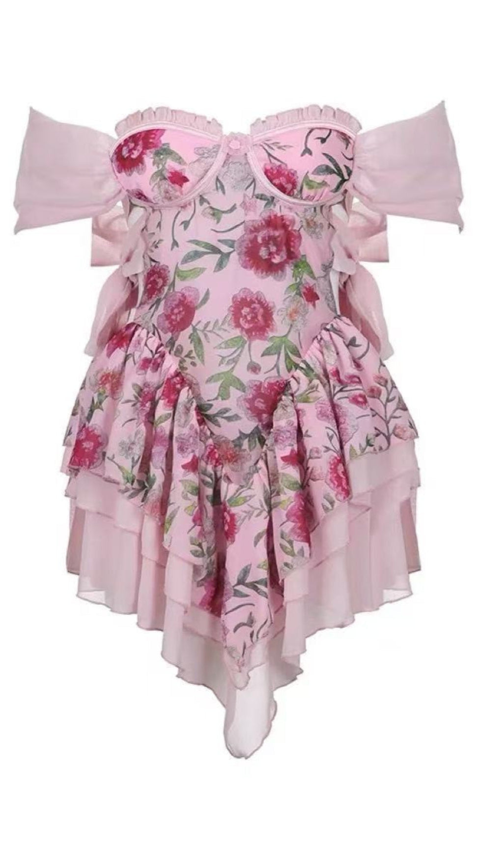 THE ROSETTA SILK MINI DRESS