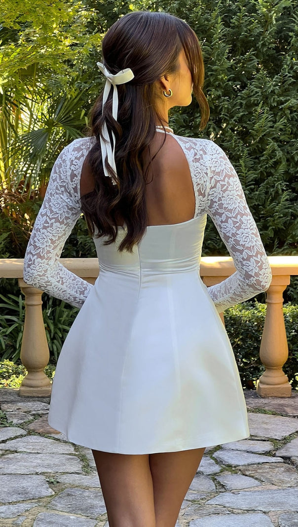AIIZIE SADIE MINI DRESS - IVORY - product image