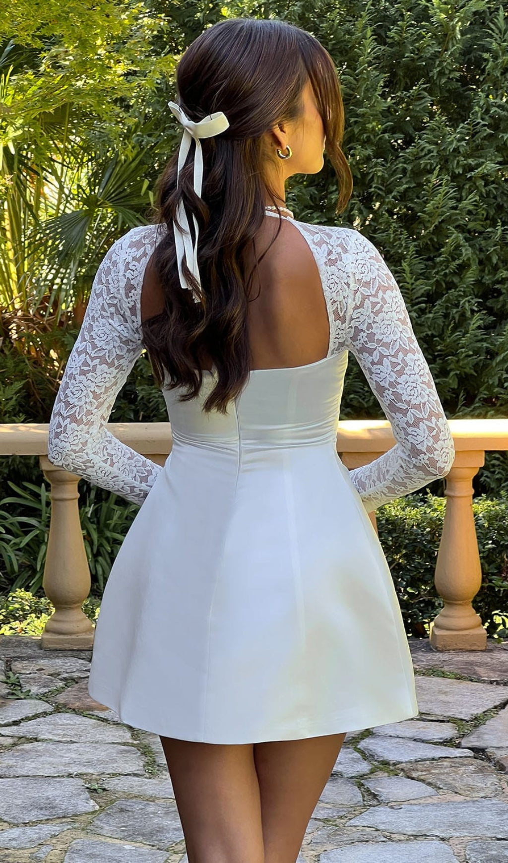 AIIZIE SADIE MINI DRESS - IVORY - product image