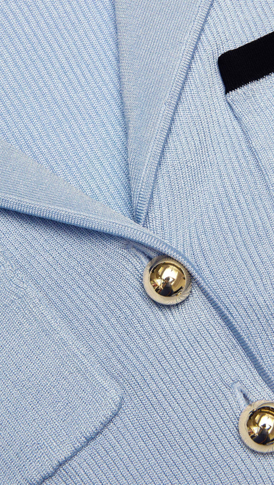 DIANA BLUE RIBBED VISCOSE KNIT LONGLINE TOP