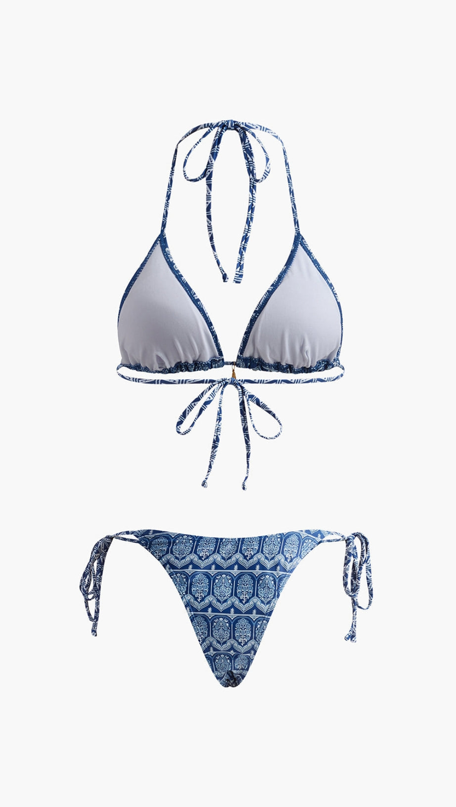 PRINTED ADJUSTABLE STRAP BIKINI SET