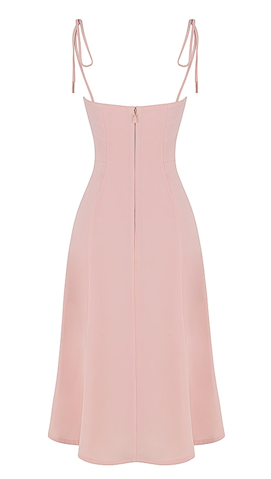 BLUSH SLIT MIDI SUN DRESS