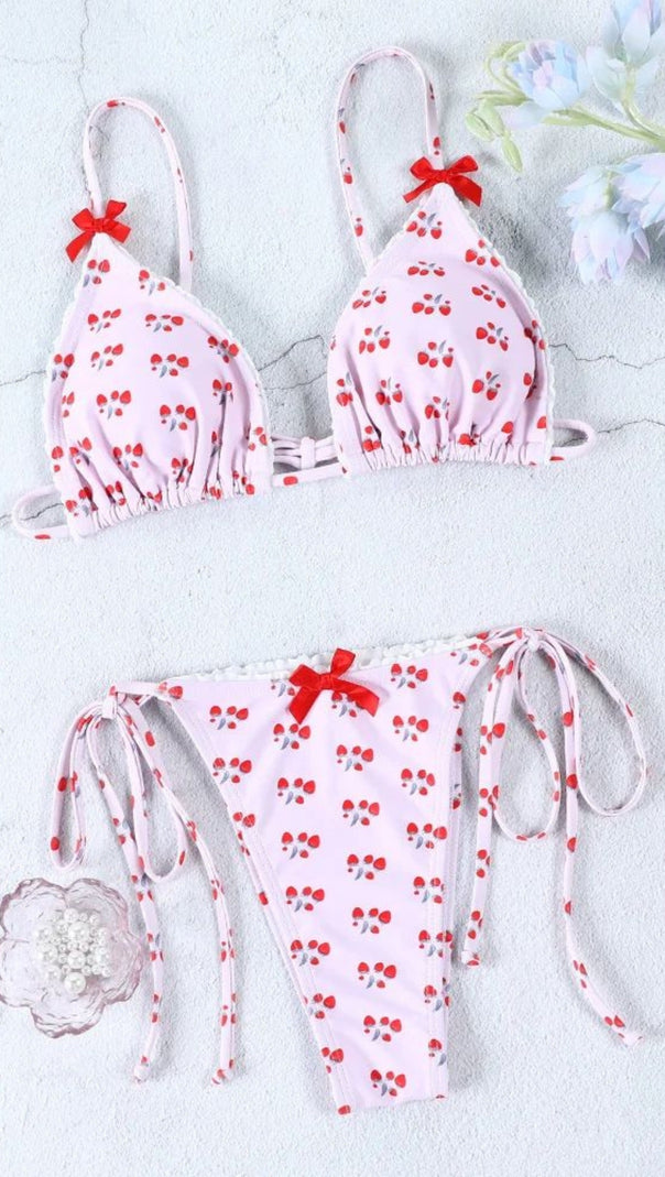 AIIZIE JAYNE CHERRY PRINT BIKINI SET - product image