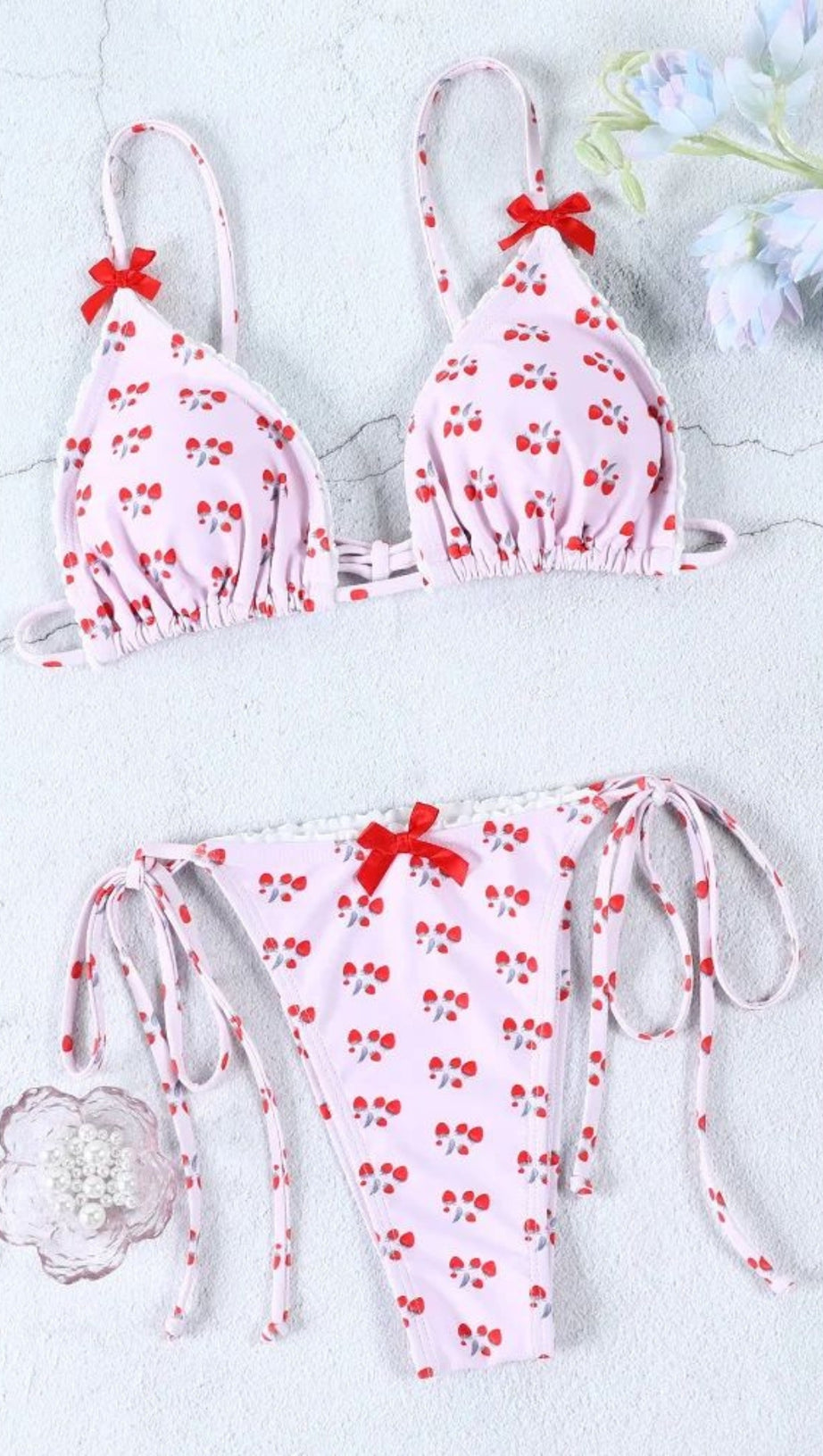 JAYNE CHERRY PRINT BIKINI SET