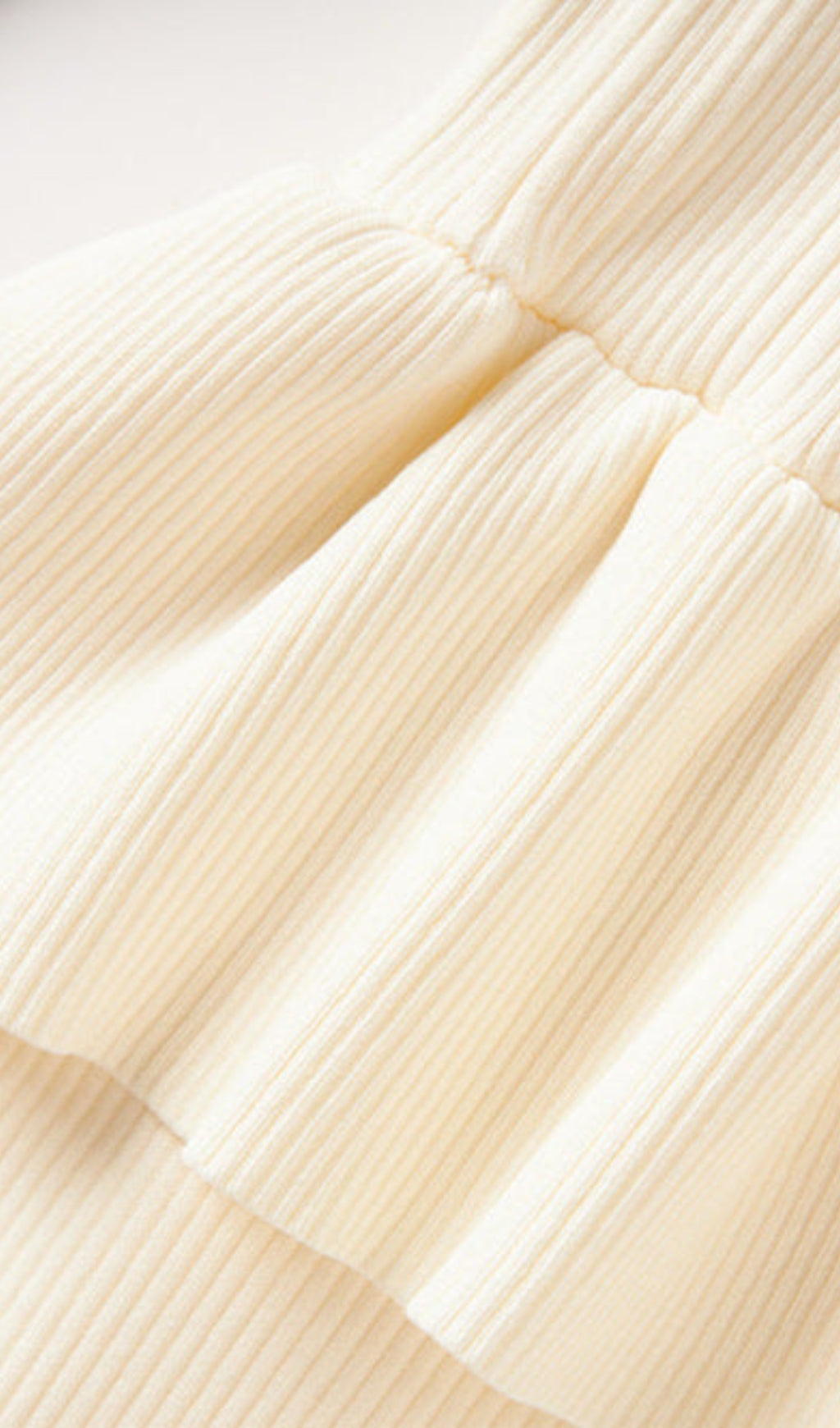 AIIZIE CAROLINE ASYMMETRIC KNIT MIDI DRESS IN BEIGE - product image