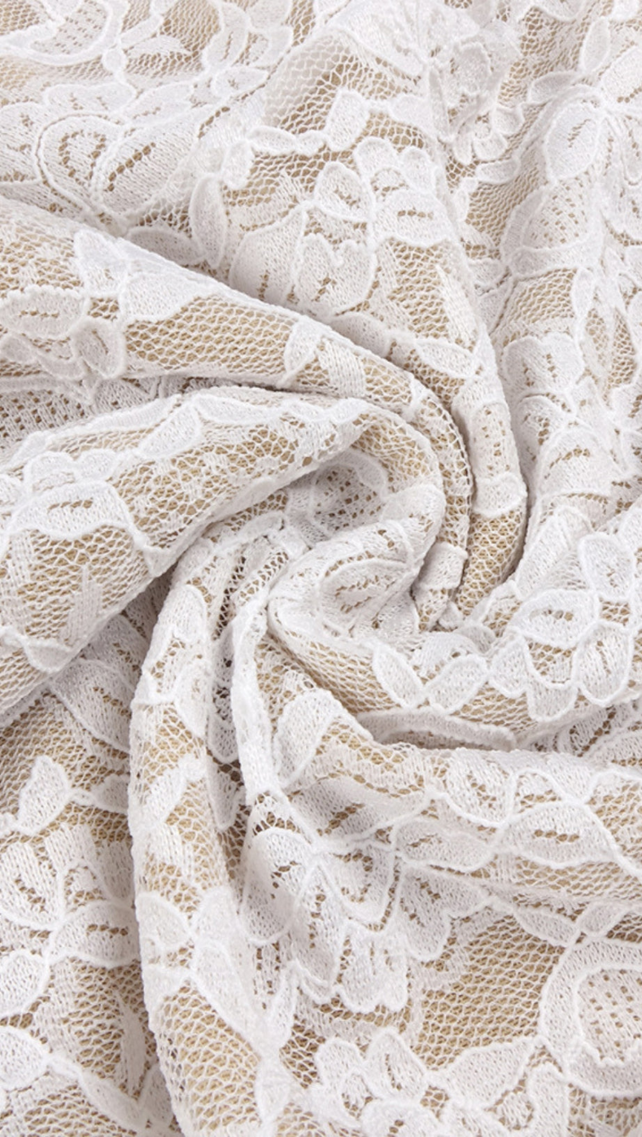 LACE HALTER NECK MERMAID MAXI DRESS IN WHITE