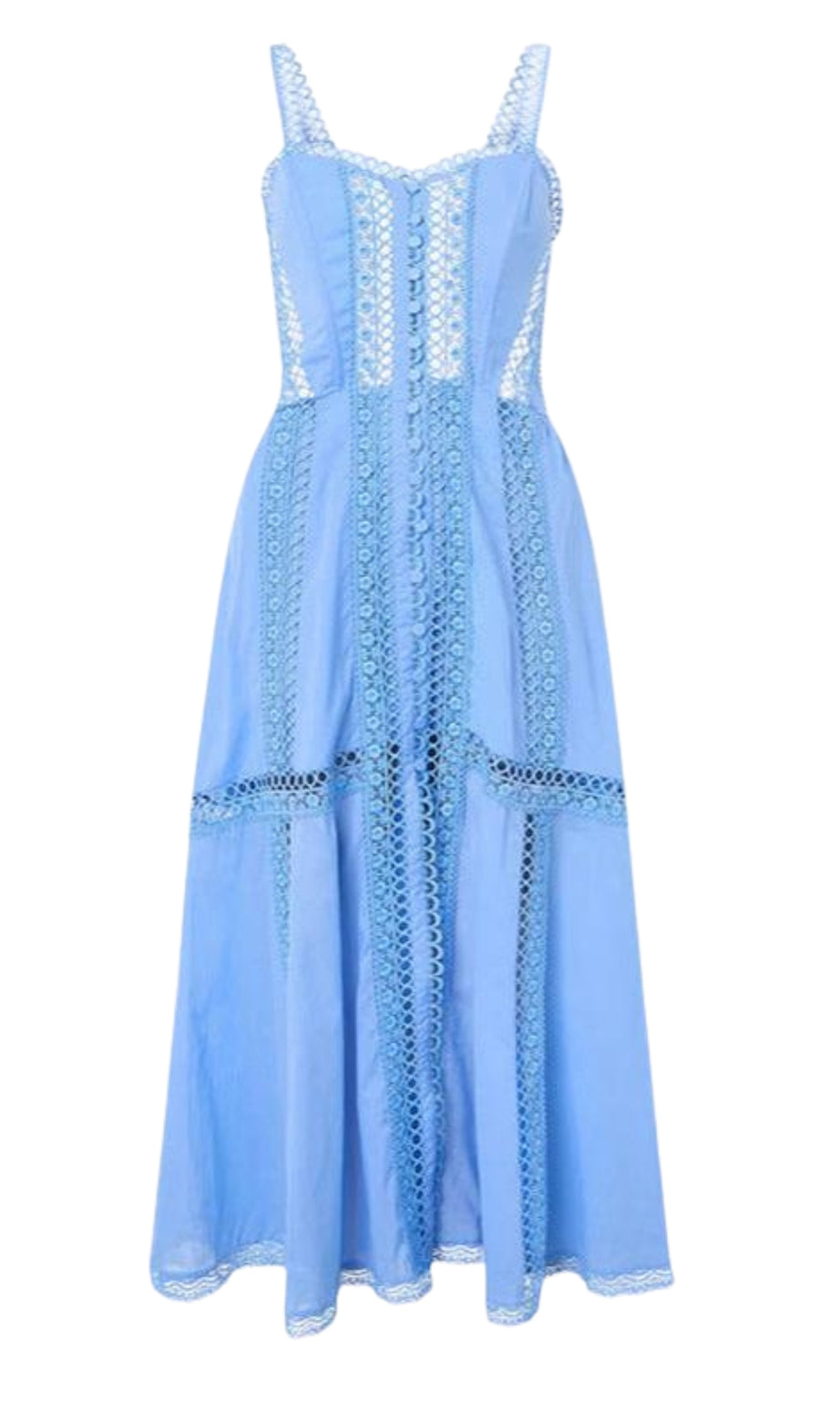 Lillian – Maxikleid mit besticktem Tube-Top und Hohlsaum
