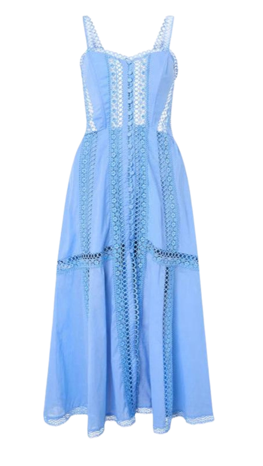 Lillian – Maxikleid mit besticktem Tube-Top und Hohlsaum