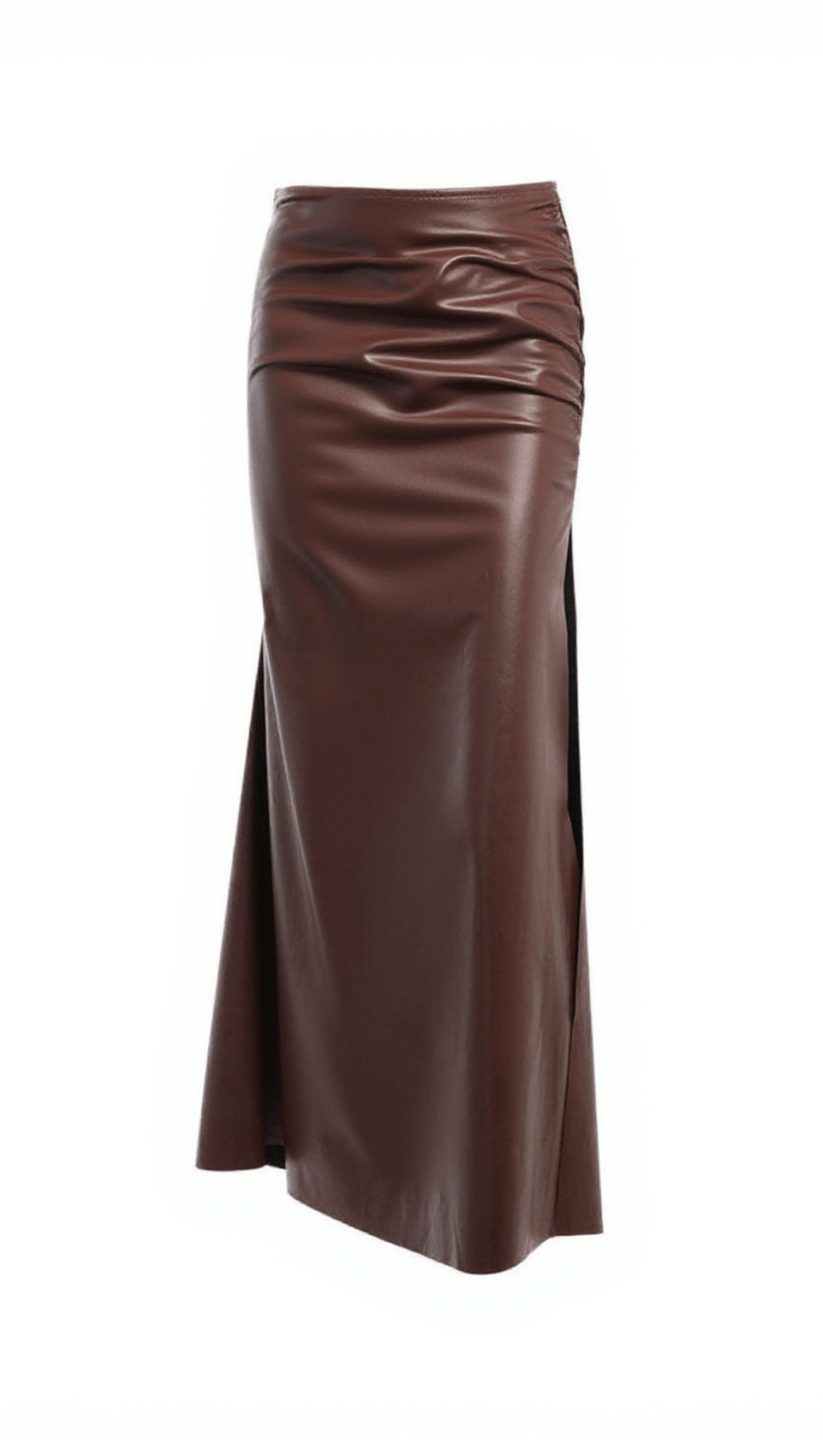 FENNA ONE SHOULDER LEATHER SKIRT SET