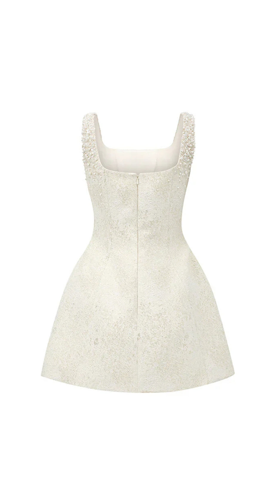 ABITO CORA IN BROCCATO LACCATO CON FODERATURA IN SETA GIALLO CHIARO