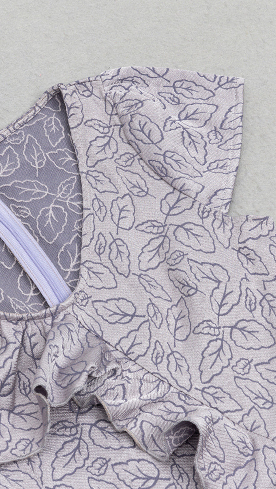 FLORAL - PRINT RUFFLED ASYMMETRIC MIDI DRESS IN LAVENDER