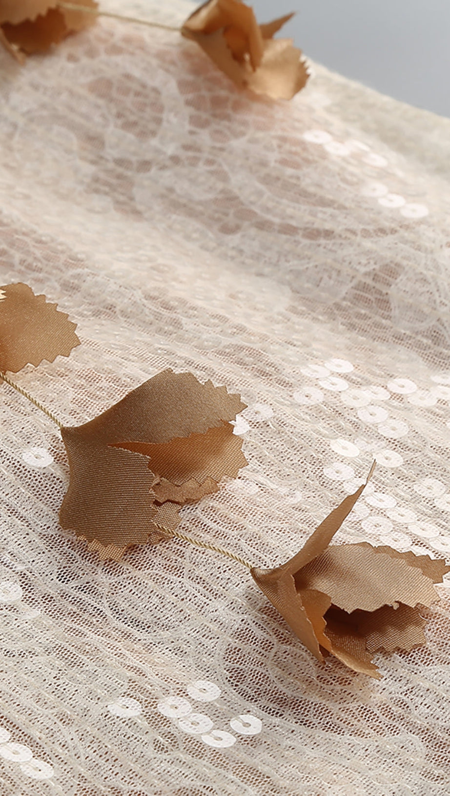 SEQUIN EMBELLISHED FLORAL MIDI DRESS