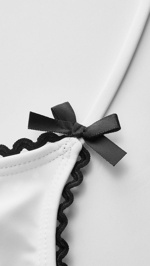 AIIZIE BOW SWIMSUIT WITH CHEST DETAIL - product image