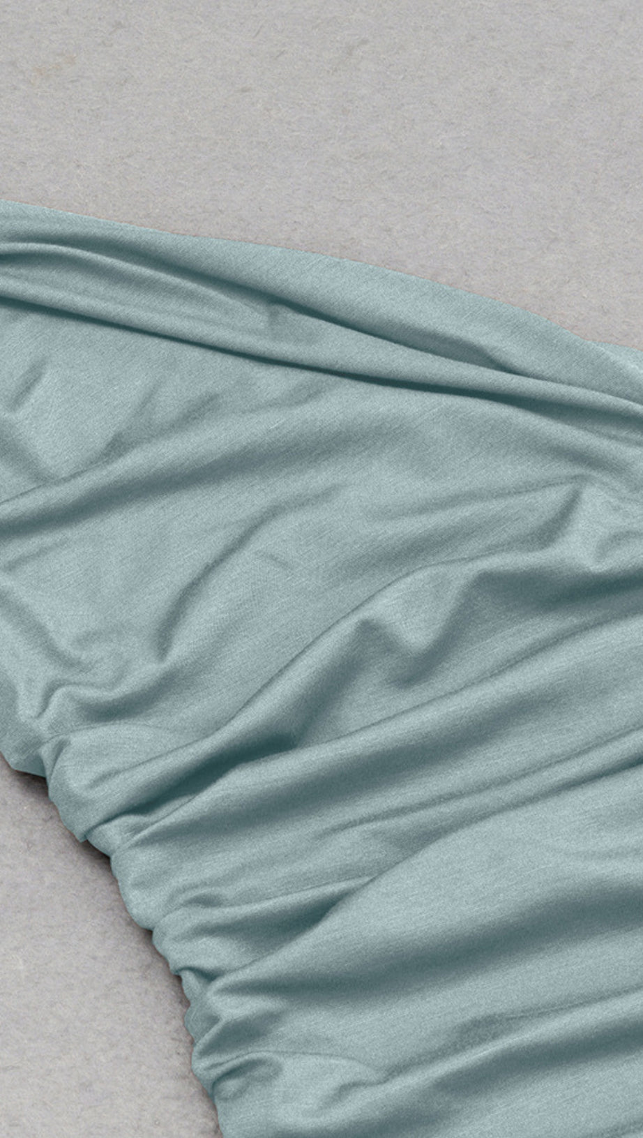 Gerafftes One-Shoulder-Midikleid in Blau 