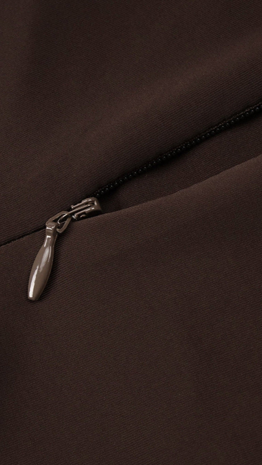 PLEATED STRAPPY DRAPED SLIT MAXI DRESS IN BROWN