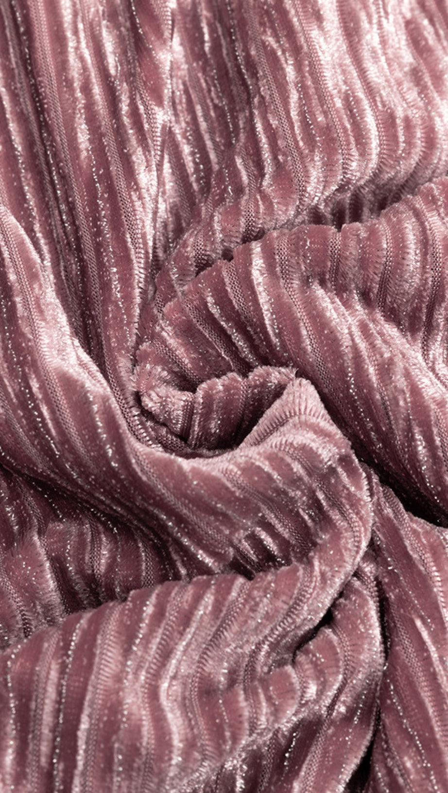 TEXTURED V - NECK RHINESTONE - BELTED MIDI DRESS IN PINK