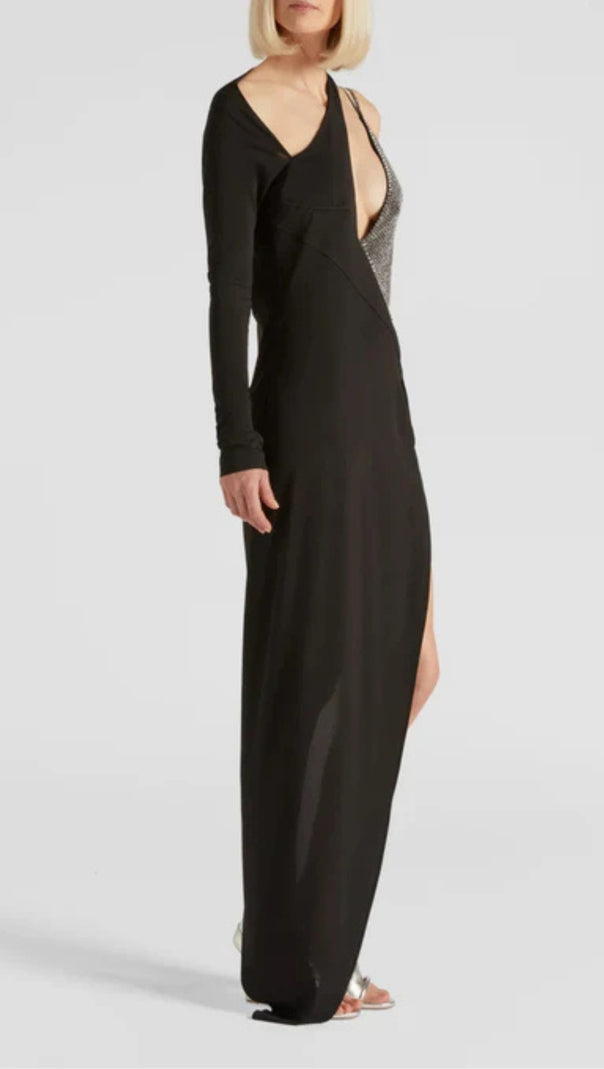 AIIZIE ASYMMETRIC CRYSTAL-EMBELLISHED DRESS - product image