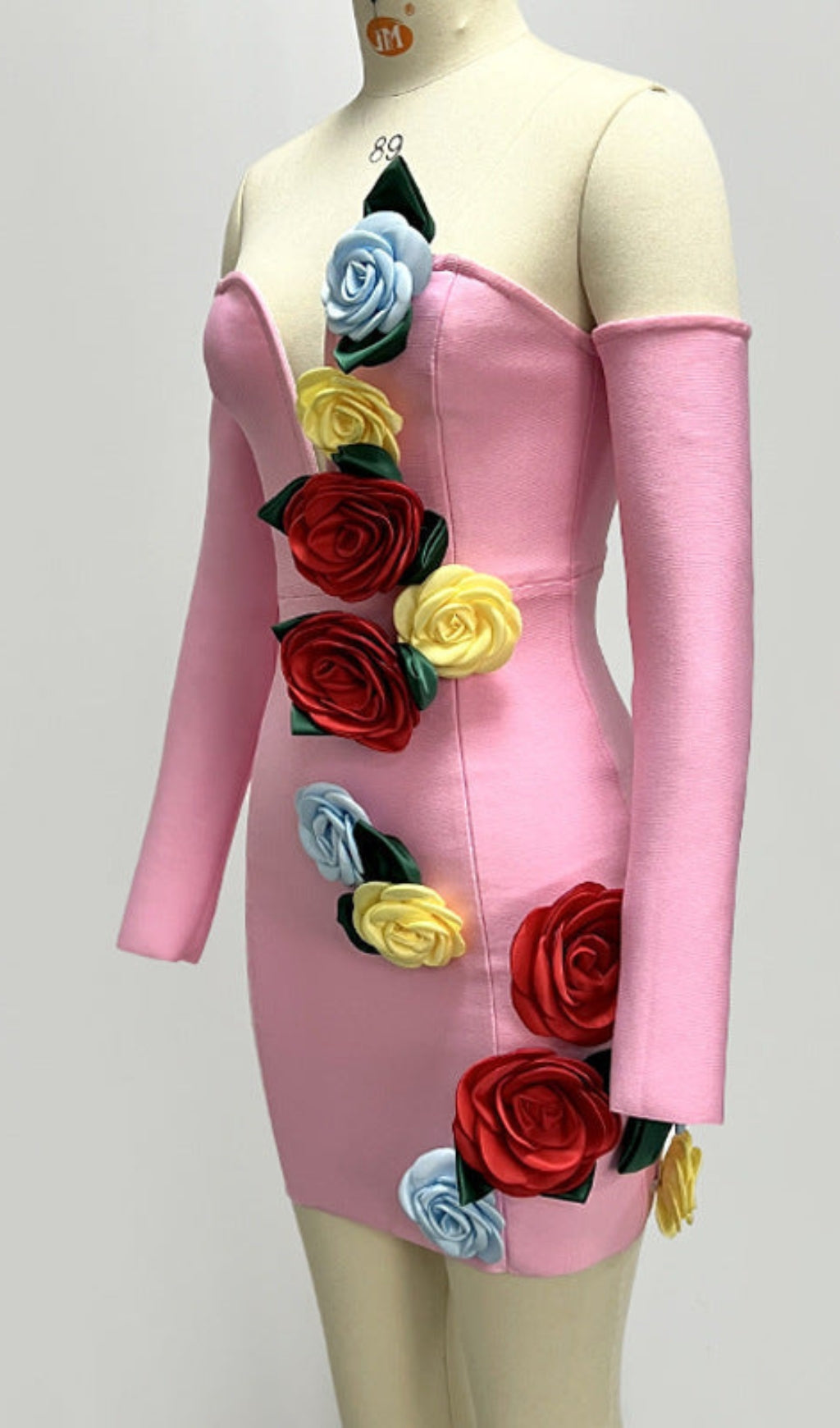 AIIZIE EIGRA 3D FLOWER TUBE TOP MINI DRESS - product image