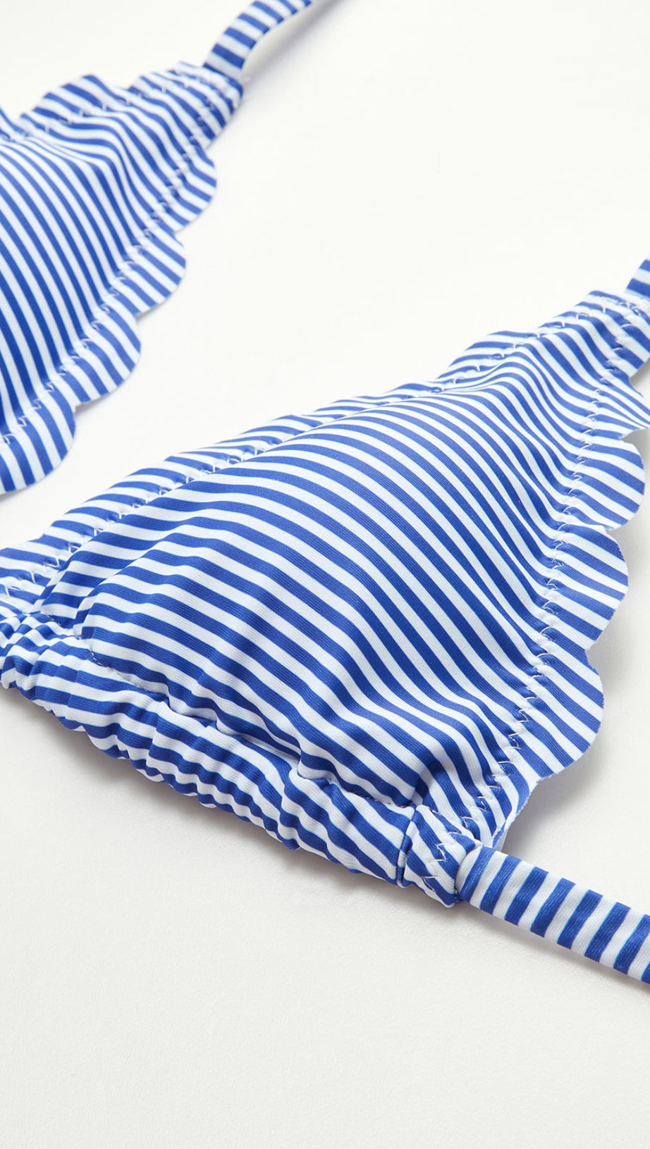 HALTER STRIPED REMOVABLE PADDED BIKINI SET