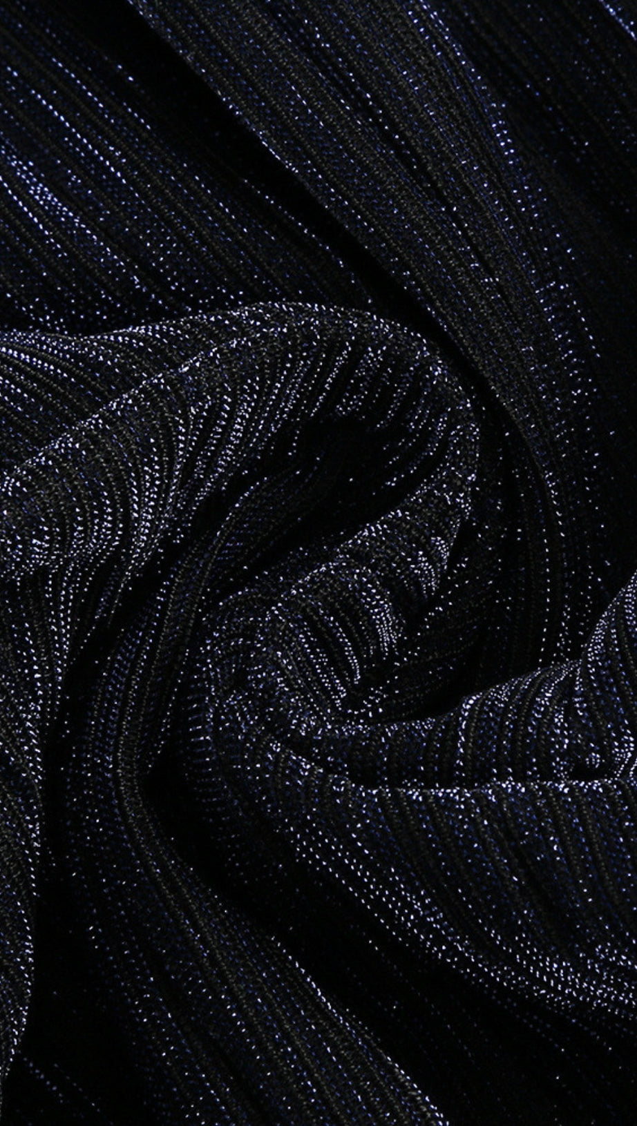 ELEGANT NAVY HALTER PLEATED MAXI DRESS CUTOUT WAIST GOWN