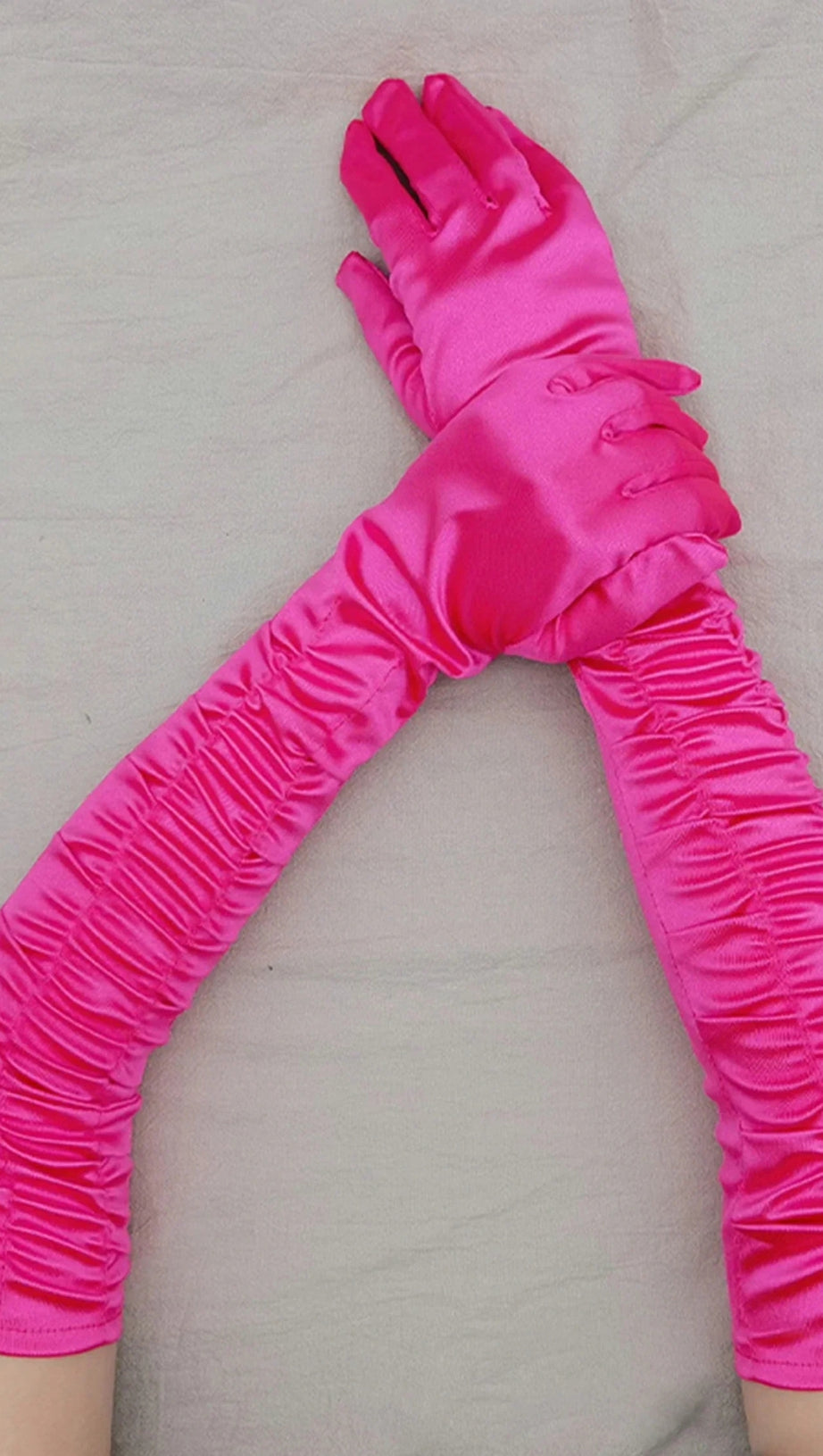 GUANTI LUNGHI A PIEGHE ROZEENA