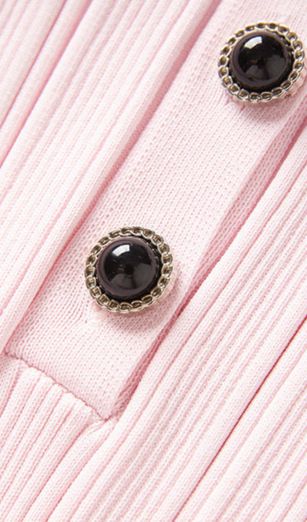 AIIZIE CHRISTINE PINK CONTRAST COLLAR KNIT MINI DRESS - product image