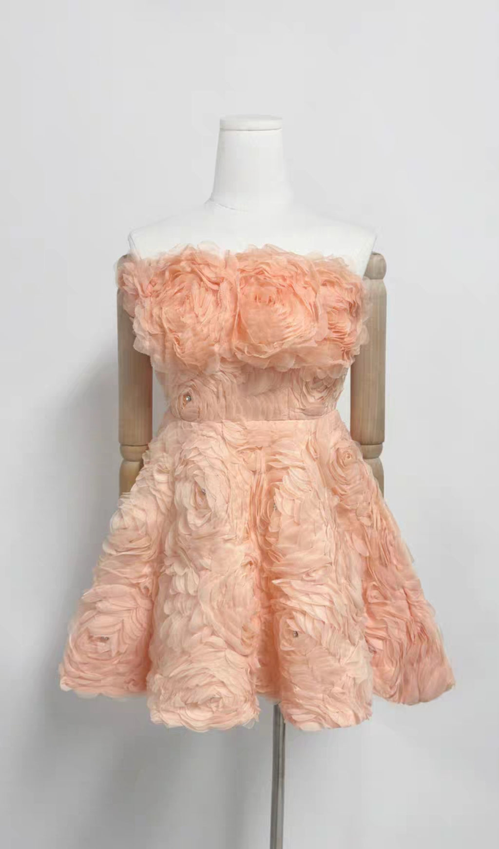 AIIZIE FLOWER RHINESTONE STRAPLESS MINI DRESS IN PINK - product image