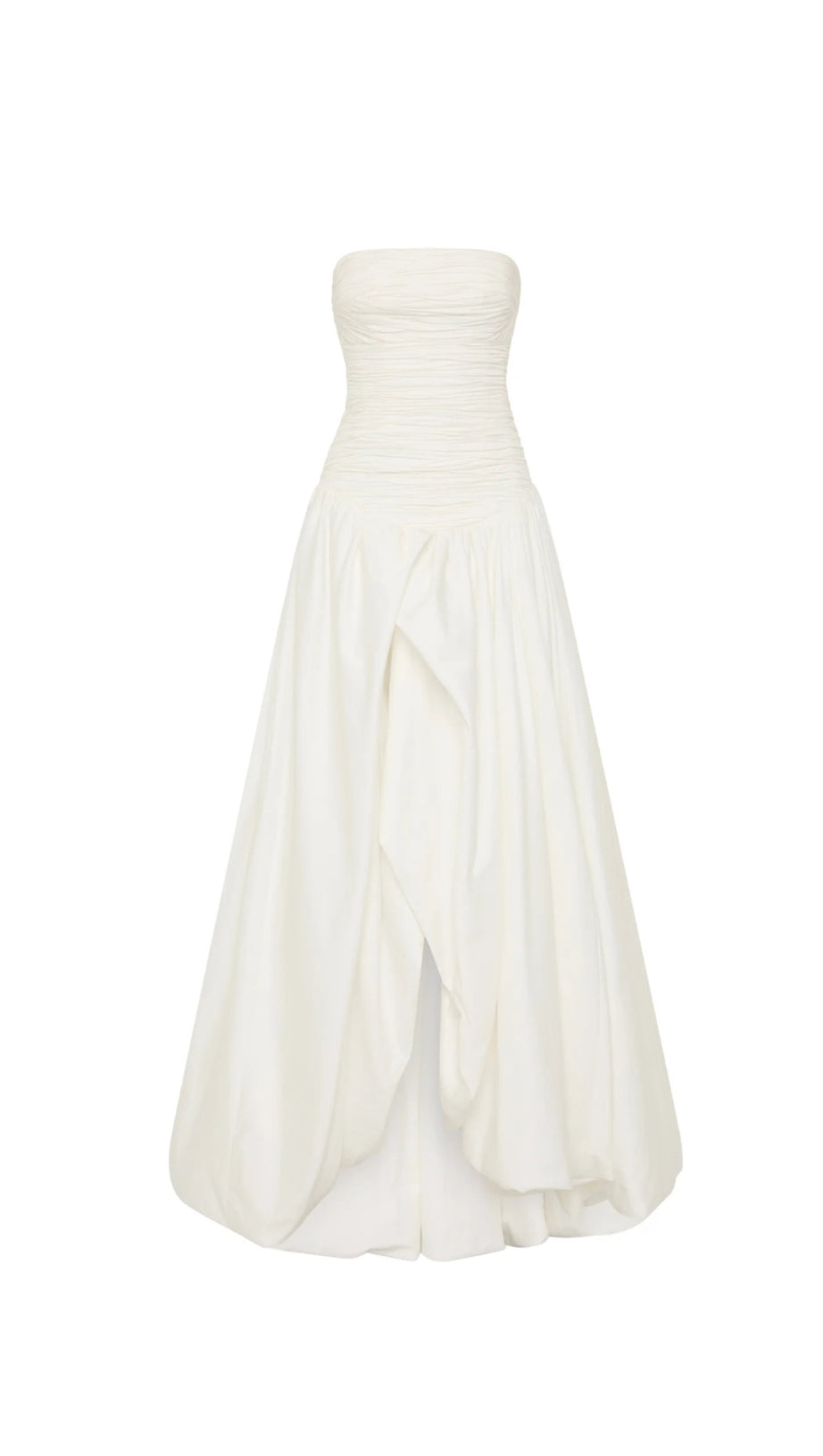 NANCY BUBBLE HEM MAXI DRESS IN IVORY