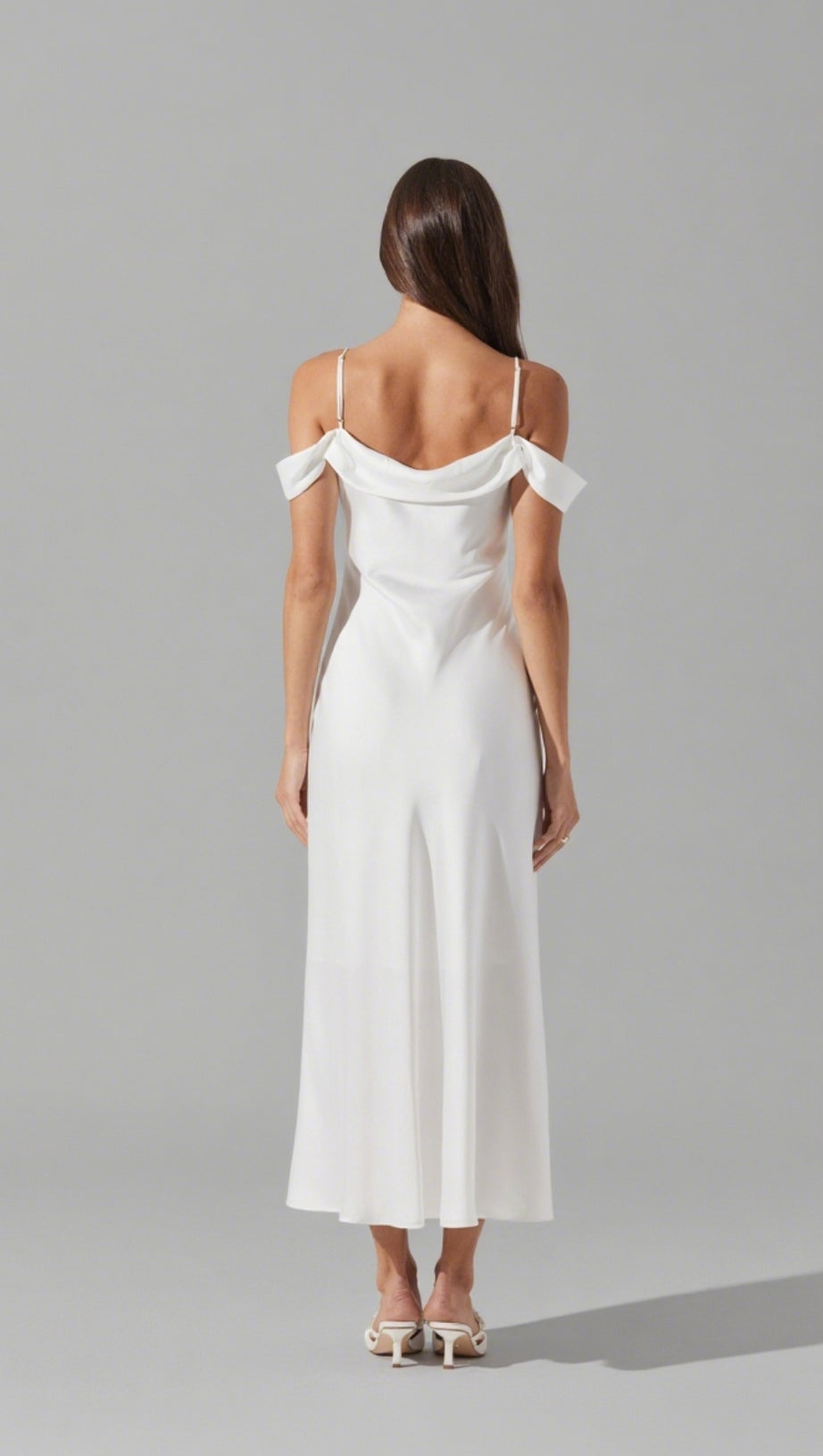 KITURA COLD SHOULDER MIDI DRESS