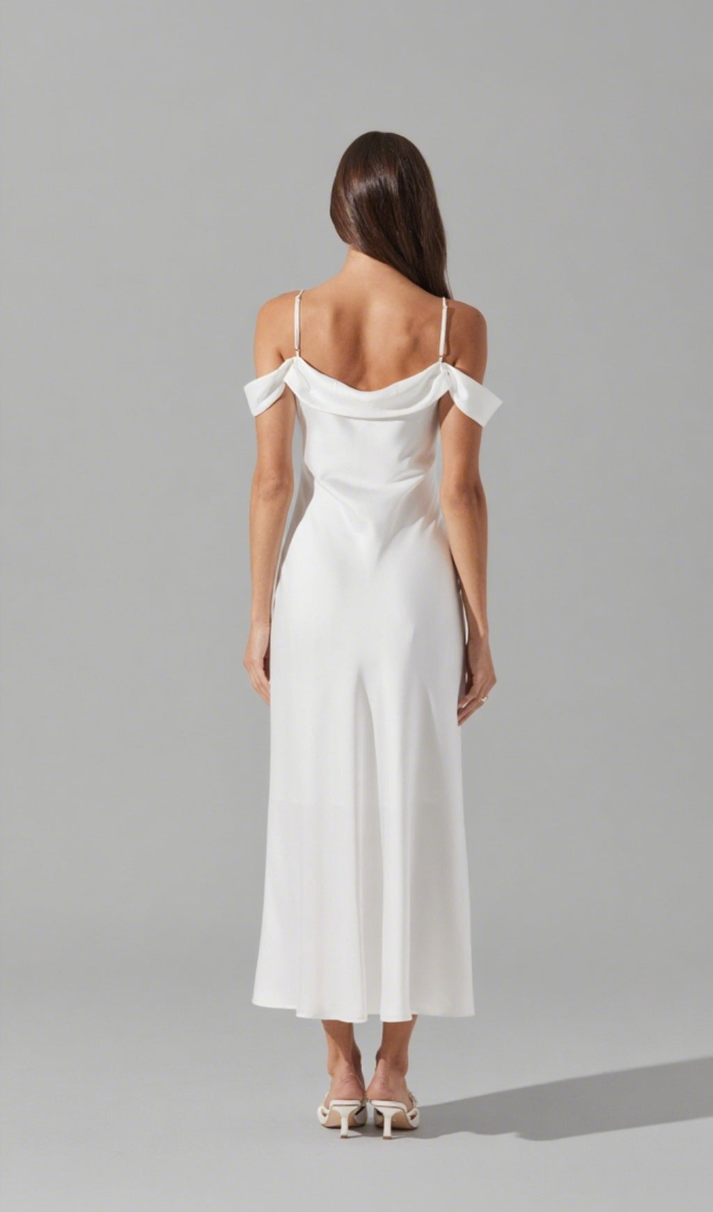 KITURA COLD SHOULDER MIDI DRESS