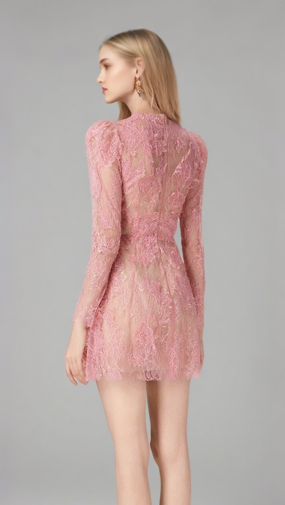 FLORAL AND RAMAGE EMBROIDERY MIDI DRESS